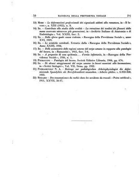 Rassegna della previdenza sociale assicurazioni e legislazione sociale, infortuni e igiene del lavoro