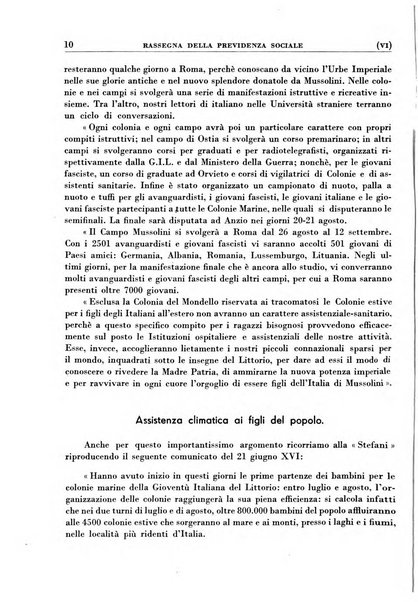 Rassegna della previdenza sociale assicurazioni e legislazione sociale, infortuni e igiene del lavoro