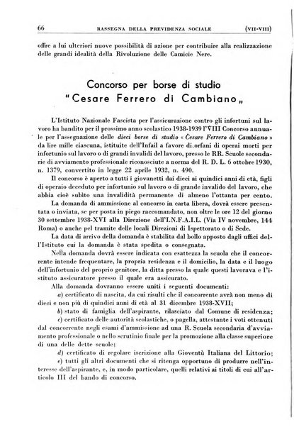 Rassegna della previdenza sociale assicurazioni e legislazione sociale, infortuni e igiene del lavoro