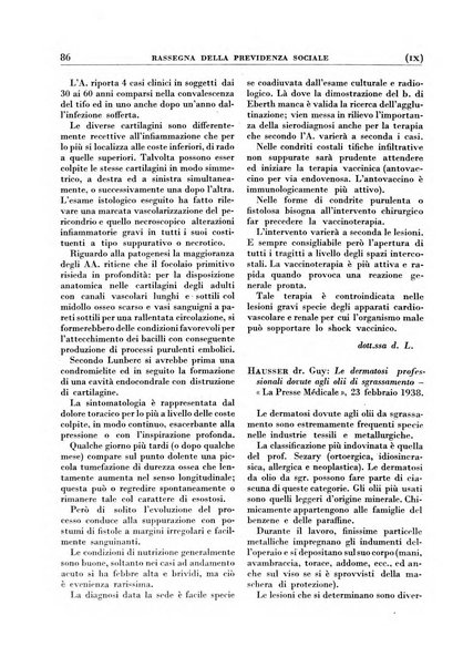 Rassegna della previdenza sociale assicurazioni e legislazione sociale, infortuni e igiene del lavoro