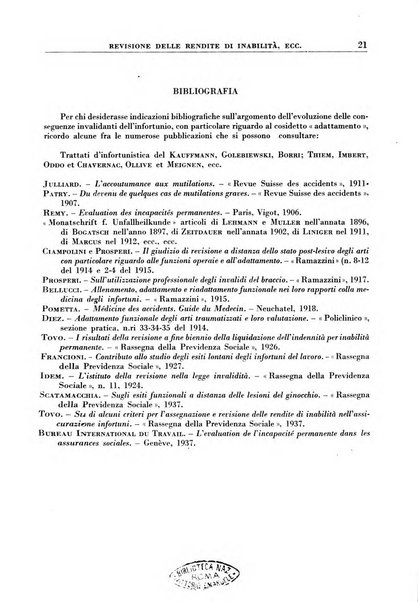 Rassegna della previdenza sociale assicurazioni e legislazione sociale, infortuni e igiene del lavoro