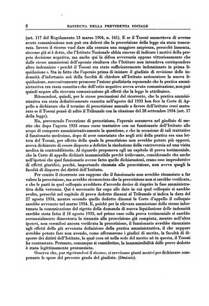 Rassegna della previdenza sociale assicurazioni e legislazione sociale, infortuni e igiene del lavoro