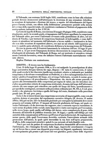 Rassegna della previdenza sociale assicurazioni e legislazione sociale, infortuni e igiene del lavoro