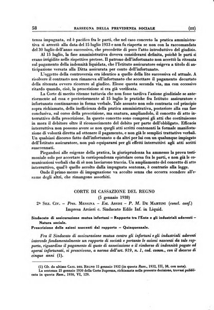 Rassegna della previdenza sociale assicurazioni e legislazione sociale, infortuni e igiene del lavoro