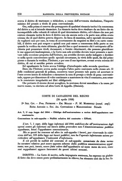 Rassegna della previdenza sociale assicurazioni e legislazione sociale, infortuni e igiene del lavoro