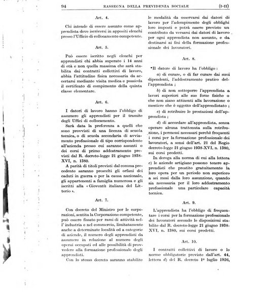 Rassegna della previdenza sociale assicurazioni e legislazione sociale, infortuni e igiene del lavoro