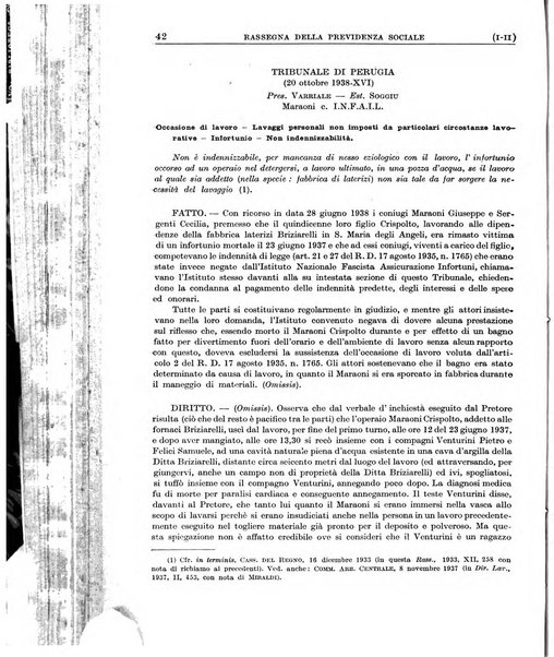 Rassegna della previdenza sociale assicurazioni e legislazione sociale, infortuni e igiene del lavoro