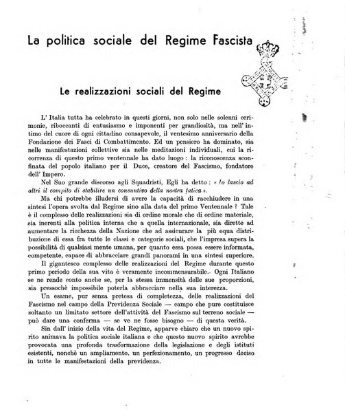 Rassegna della previdenza sociale assicurazioni e legislazione sociale, infortuni e igiene del lavoro