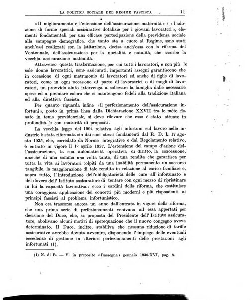 Rassegna della previdenza sociale assicurazioni e legislazione sociale, infortuni e igiene del lavoro