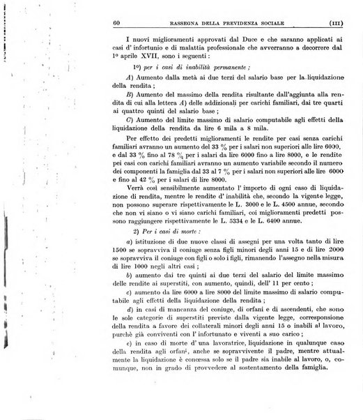 Rassegna della previdenza sociale assicurazioni e legislazione sociale, infortuni e igiene del lavoro