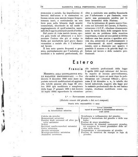 Rassegna della previdenza sociale assicurazioni e legislazione sociale, infortuni e igiene del lavoro