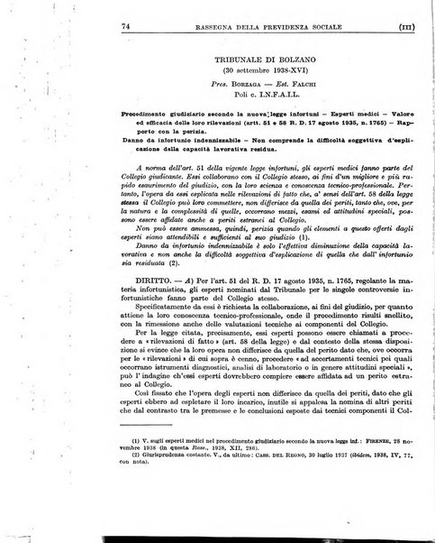 Rassegna della previdenza sociale assicurazioni e legislazione sociale, infortuni e igiene del lavoro