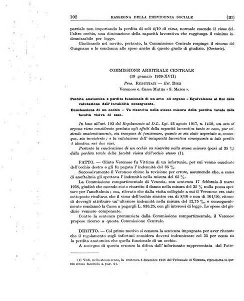 Rassegna della previdenza sociale assicurazioni e legislazione sociale, infortuni e igiene del lavoro