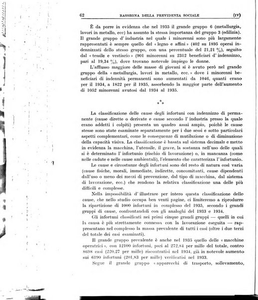 Rassegna della previdenza sociale assicurazioni e legislazione sociale, infortuni e igiene del lavoro