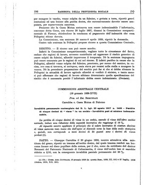 Rassegna della previdenza sociale assicurazioni e legislazione sociale, infortuni e igiene del lavoro