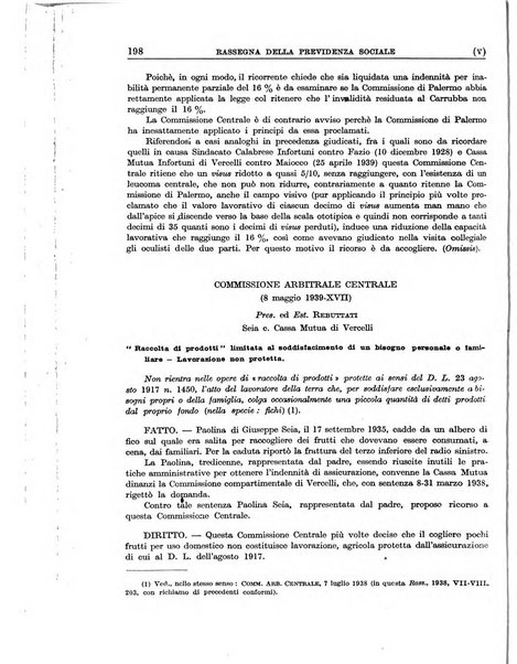 Rassegna della previdenza sociale assicurazioni e legislazione sociale, infortuni e igiene del lavoro