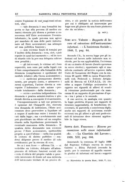 Rassegna della previdenza sociale assicurazioni e legislazione sociale, infortuni e igiene del lavoro