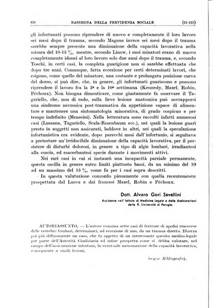 Rassegna della previdenza sociale assicurazioni e legislazione sociale, infortuni e igiene del lavoro