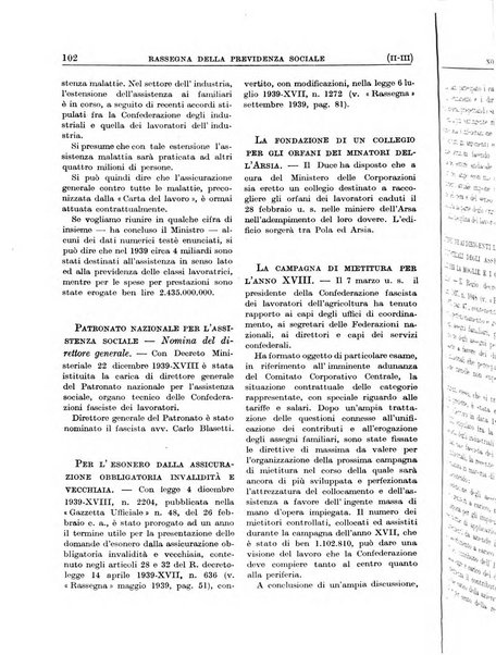 Rassegna della previdenza sociale assicurazioni e legislazione sociale, infortuni e igiene del lavoro