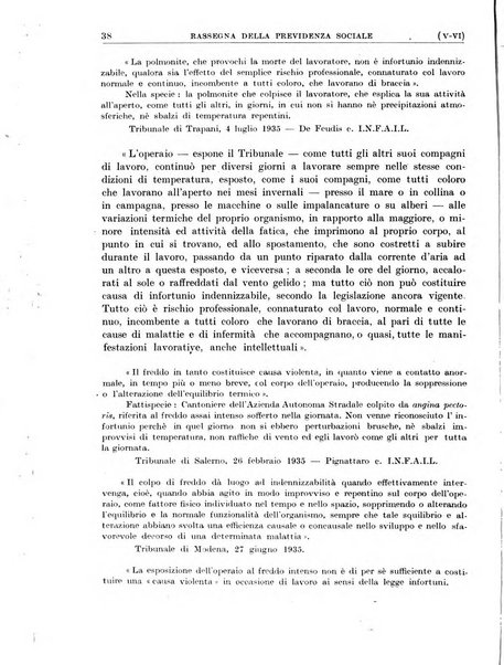 Rassegna della previdenza sociale assicurazioni e legislazione sociale, infortuni e igiene del lavoro