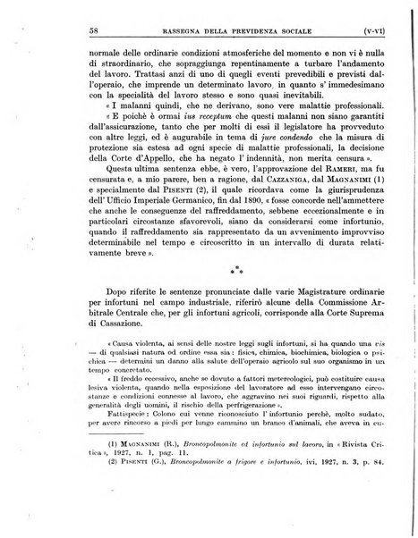 Rassegna della previdenza sociale assicurazioni e legislazione sociale, infortuni e igiene del lavoro