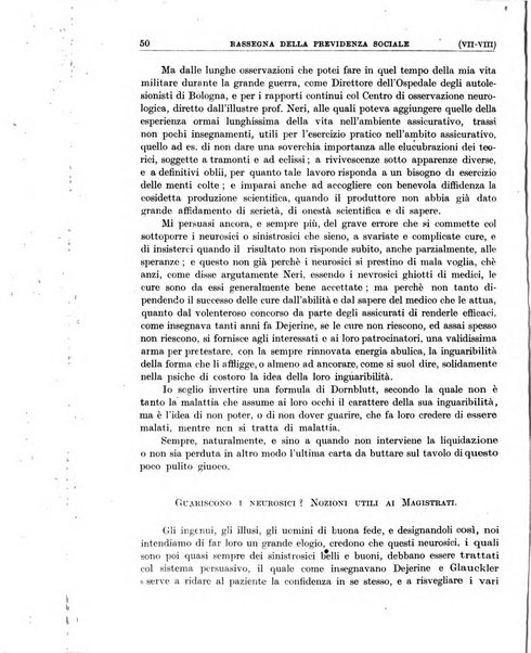 Rassegna della previdenza sociale assicurazioni e legislazione sociale, infortuni e igiene del lavoro