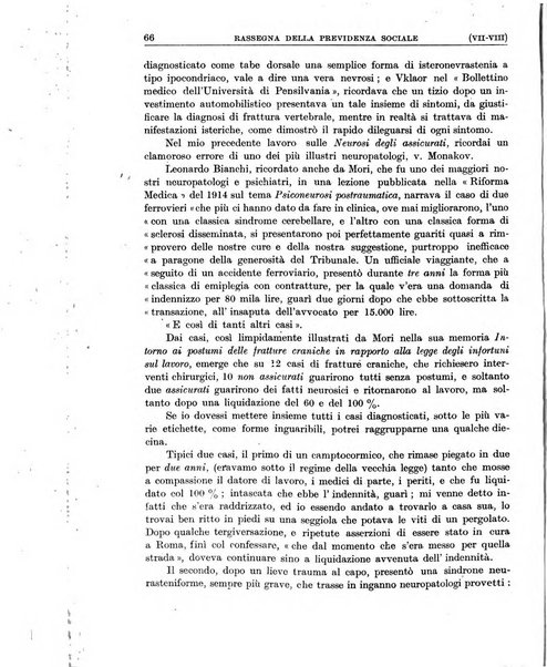 Rassegna della previdenza sociale assicurazioni e legislazione sociale, infortuni e igiene del lavoro