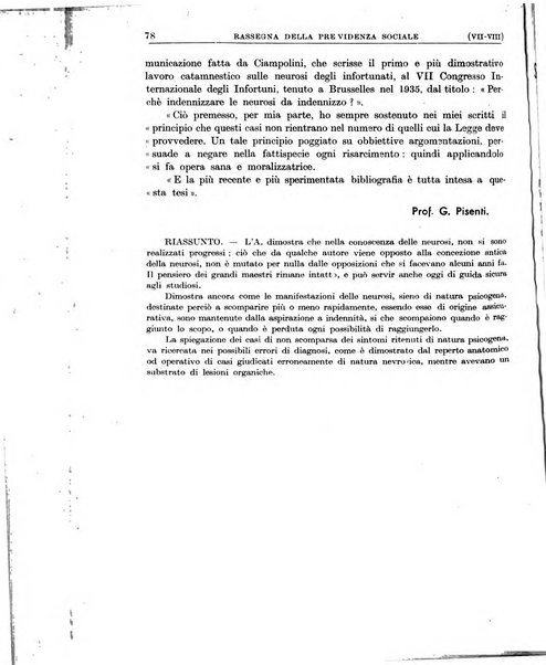 Rassegna della previdenza sociale assicurazioni e legislazione sociale, infortuni e igiene del lavoro