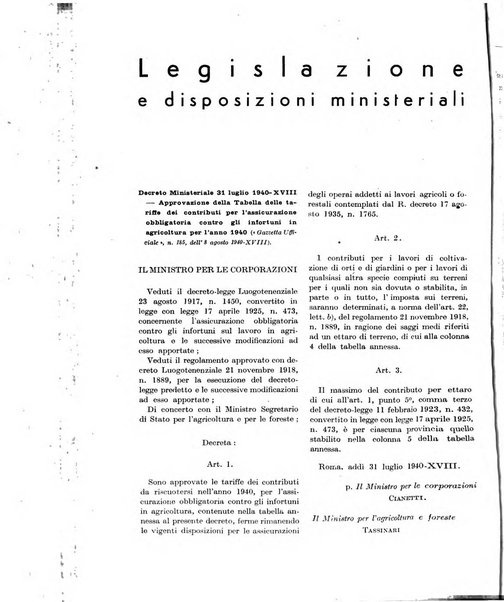 Rassegna della previdenza sociale assicurazioni e legislazione sociale, infortuni e igiene del lavoro