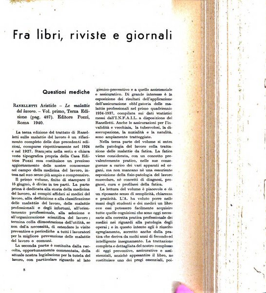 Rassegna della previdenza sociale assicurazioni e legislazione sociale, infortuni e igiene del lavoro