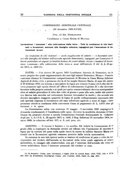 Rassegna della previdenza sociale assicurazioni e legislazione sociale, infortuni e igiene del lavoro