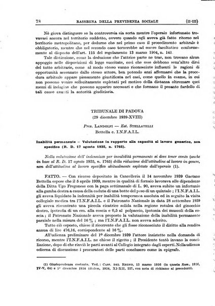 Rassegna della previdenza sociale assicurazioni e legislazione sociale, infortuni e igiene del lavoro