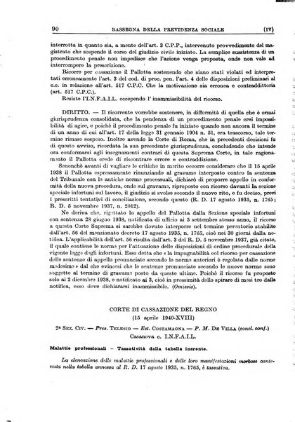 Rassegna della previdenza sociale assicurazioni e legislazione sociale, infortuni e igiene del lavoro