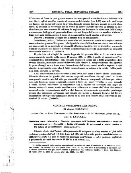 Rassegna della previdenza sociale assicurazioni e legislazione sociale, infortuni e igiene del lavoro