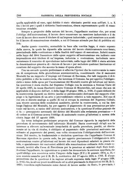 Rassegna della previdenza sociale assicurazioni e legislazione sociale, infortuni e igiene del lavoro