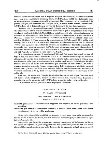 Rassegna della previdenza sociale assicurazioni e legislazione sociale, infortuni e igiene del lavoro