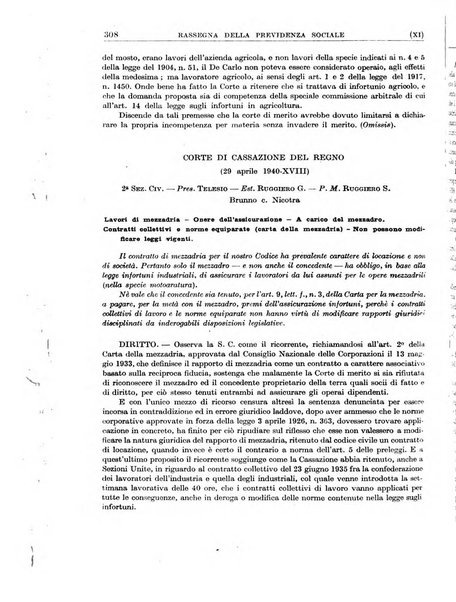 Rassegna della previdenza sociale assicurazioni e legislazione sociale, infortuni e igiene del lavoro