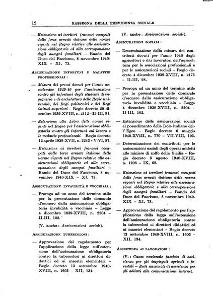 Rassegna della previdenza sociale assicurazioni e legislazione sociale, infortuni e igiene del lavoro