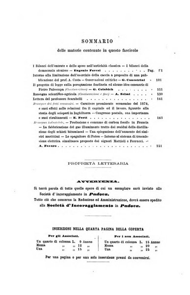 Rassegna di agricoltura, industria e commercio pubblicazione della Società d'incoraggiamento di Padova