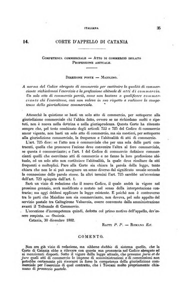 Rassegna di diritto commerciale italiano e straniero raccolta internazionale di dottrina, giurisprudenza e legislazione commerciale comparata