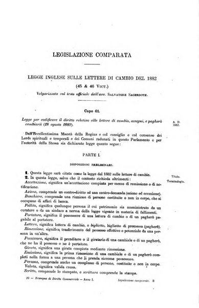 Rassegna di diritto commerciale italiano e straniero raccolta internazionale di dottrina, giurisprudenza e legislazione commerciale comparata