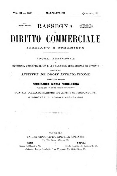 Rassegna di diritto commerciale italiano e straniero raccolta internazionale di dottrina, giurisprudenza e legislazione commerciale comparata