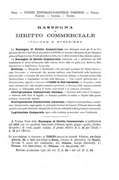 Rassegna di diritto commerciale italiano e straniero raccolta internazionale di dottrina, giurisprudenza e legislazione commerciale comparata