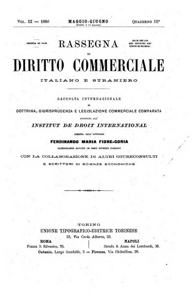 Rassegna di diritto commerciale italiano e straniero raccolta internazionale di dottrina, giurisprudenza e legislazione commerciale comparata