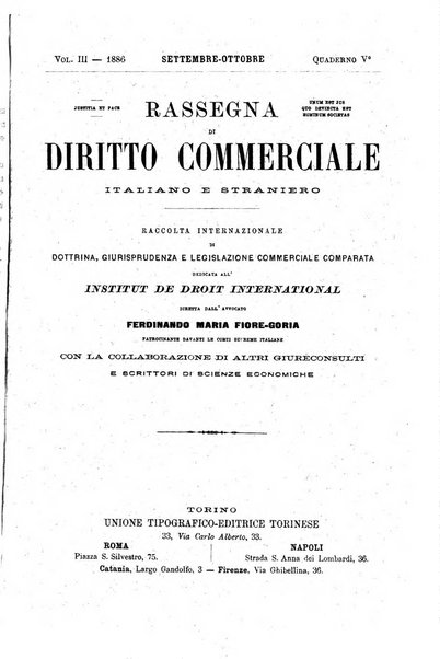 Rassegna di diritto commerciale italiano e straniero raccolta internazionale di dottrina, giurisprudenza e legislazione commerciale comparata