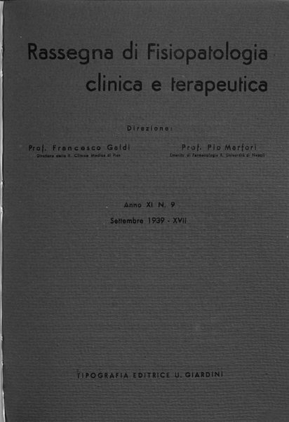 Rassegna di fisiopatologia clinica e terapeutica