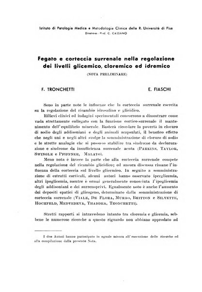 Rassegna di fisiopatologia clinica e terapeutica