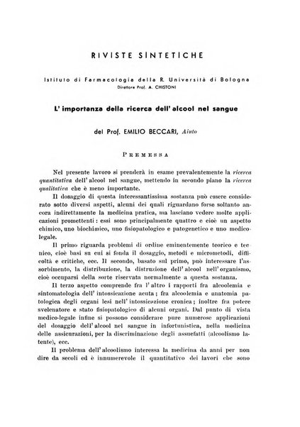 Rassegna di fisiopatologia clinica e terapeutica