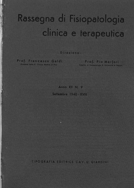 Rassegna di fisiopatologia clinica e terapeutica