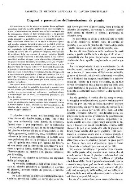 Rassegna di medicina applicata al lavoro industriale organo ufficiale dei Policlinici del Lavoro